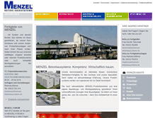 Tablet Screenshot of menzel-betonbausysteme.de